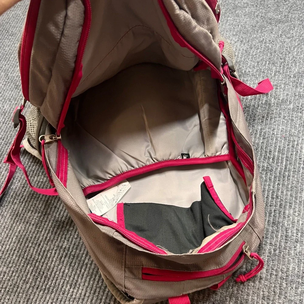 JanSport Agave 32L Backpack Grey Pink Hiking School Daypack T14F laptop bag